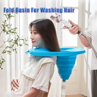 Foldable Portable Hair Washing Basin Shampoo Trays Tube Inflator Pump Mobile Hair Washing Basin Portable Washing Basin Hair