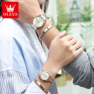 [Buy 1 Take 1] OLEVS  Couple Watch for Quartz Waterproof Original Stainless Steel Luminous Watch for Men and Women