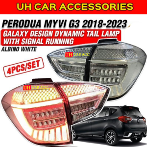 PERODUA MYVI G3 2018 - 2023 GALAXY DESIGN DYNAMIC TAIL LAMP TAILLAMP WITH RUNNING SIGNAL
