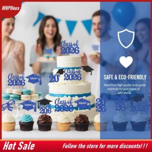 【COD】🔥🔥🔥 Cake Topper Graduation 2026 12pcs Mortarboard Cap Cupcake Decor for Graduate Party School Event Decoration