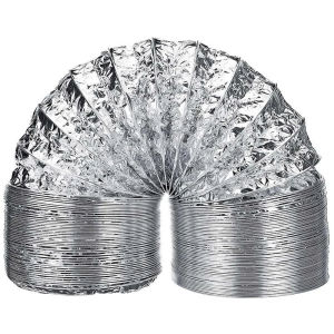 Aluminum Foil Exhaust Pipe 3–5M Makapal Heat Resistant Vent Duct for Kitchen Hood & Aircon