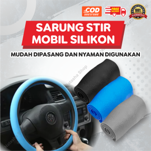 Sarung Setir Mobil Silikon Universal Cover Stir Mobil Bahan Premium Banyak Varian Warna Anti Licin