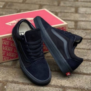 Sepatu Skate Pria Wanita Pria Oldskol Off Waffle Plain Hitam Putih Hitam Polos Sepatu Fashion Remaja