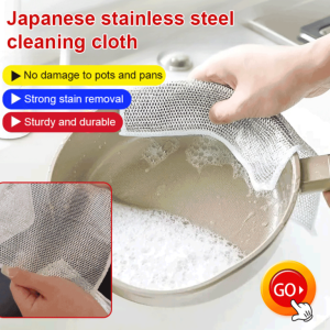 Wire Dish Cloth Wire Cleaning Cloth Stainless Steel Wire Strong and Durable Steel Wire Dishcloth Multifunction