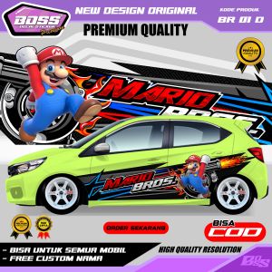 BR 01 - STIKER DECAL MOBIL BRIO ERTIGA PAJERO JAZZ SEDAN CHEVROLET MOBILIO BRV GRATIS CUSTOM NAMA
