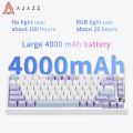 AJAZZ AK820แป้นพิมพ์ที่กำหนดเอง RGB โครงสร้างปะเก็นคีย์บอร์ดแบบกลไกแบบไร้สายพร้อมลูกบิดหน้าจอ. 