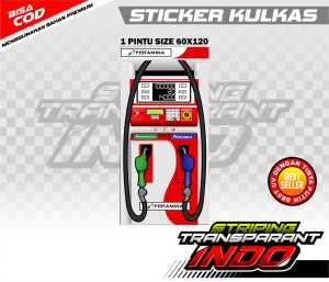 STICKER KULKAS 1 PINTU / 2 PINTU MOTIF POM MINI