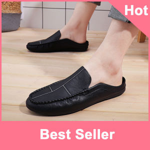 【Higher Quality】Korean mens shoes half slippers mens shoes 2023 new mens shoes