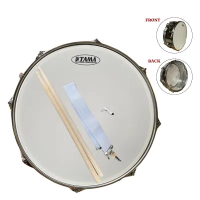 Tama TMS-145 Snare Drum – Steel Shell & White Sand Drumhead(8 LUGS ONLY)