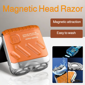【Ready Stock】Portable Magnetic Shaver Small Steel Cannon Mini Shaver Washable Floating Electric Shaver
