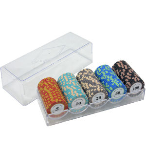 Poker Chip Set 100 pcs with Acrylic Box