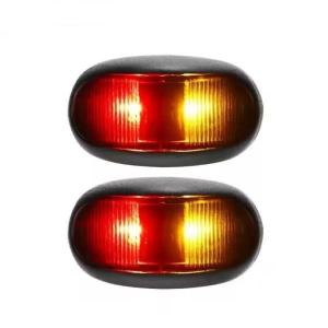 Bright Red Yellow LED Side Lights for Trucks Trailers High Visibility Double Color Warning Lamps with Easy Installation