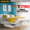 KENZZO : SNOW SERIES  เตียง เตียงควีนไซส์ เตียง 5ฟุต เตียงไม้ เตียงพร้อมหัวเตียง (QUEEN SIZE WOODEN BED FRAME WITH HEADBOARD 5FT.). 