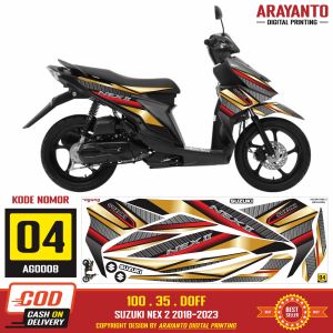 Stiker Striping Suzuki Nex 2 2018-2023 Variasi Decal ARS08 Grafis