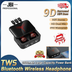 2023 Baru Earbuds TWS 3500mAh Powerbank Headphone Dengan True Wireless Stereo Microphone Headset Gaming LED Display JBI