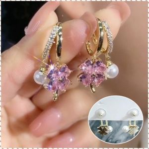 Earrings Earrings Improve Earrings Lymphatic Detoxification Eliminate Swelling Four-leaf Clover