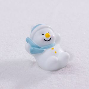 DJDK Mini Christmas Snowman Figurine Cartoon Cute Snowman Statue Party Supplies DIY Snowball Battle Snowman Ornaments Christmas Gifts