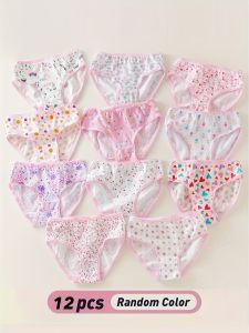Kids 12pcs Cotton Baby Underwear Panty Assorted Design Panty Innerwear for Kids Girls Ages 1-12 Years Old