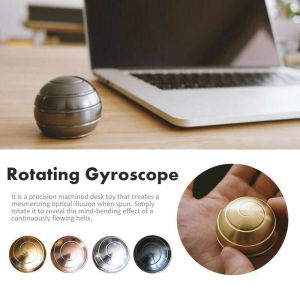Fidget Toys Metal Desktop Ball Rotary Gyro Aluminum Alloy Round Kinetic Decompression Toy