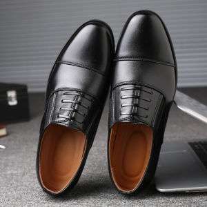 IELGY New Dress Leather Shoes Mens Business Breathable Leather Shoes
