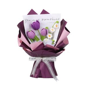 Crochet Flower Bouquet Set Beginner Crochet Knitting Supplies Includes Step-by-Step Instruction Crochet Hook Yarns