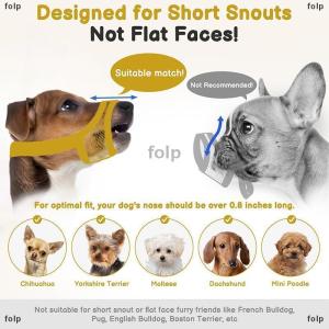 [COD] folp Mesh Muzzle For Short Snout And Small Medium Dogs Anti-Biting Focus On Brachycephalic Dogs Like Chihuahua Pomeranian