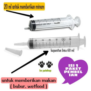 paket feeding food suntikan kucing anjing kelinci pakan bubur wetfood