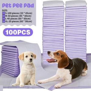 AIKENN 100PCS Dog Pee Pad S/M/L/Xl Purple Deodorant Disposable Cat Pet Training Pad Super Absorbent Diaper