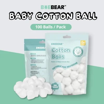 [Ready Stock] Baebear Cotton Balls (100pcs/Bag) | Pigeon | Cubble | Disposable degreasing and cleaning baby cotton ball