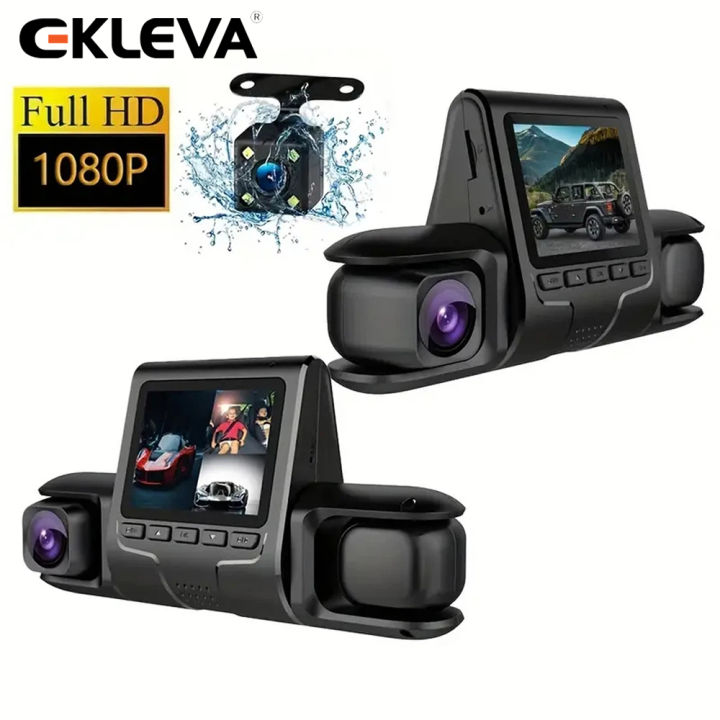 3 Camera Lens Car Dvr 3-channel Dash Cam Hd 1080p Front And Rear