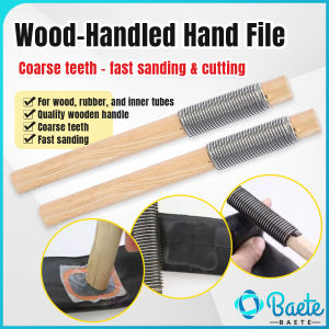 Baete Wood‑Handled Round Hand File Saw Rasp Manual Grinding Tool For Wood Carving Woodworking Tire Repair