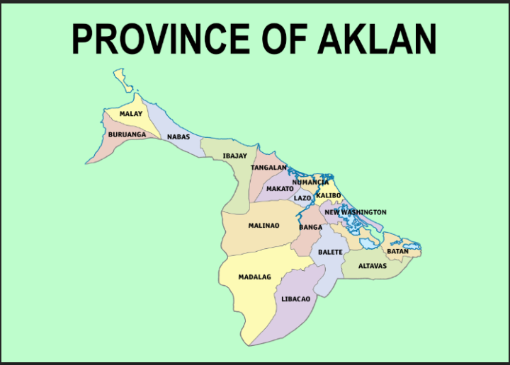 Aklan Province Map A4 Laminated Chart | Lazada PH