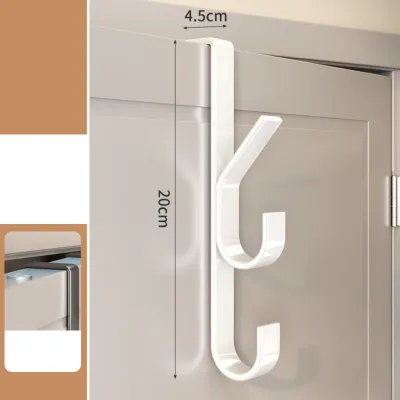 KKUO Door Back Type Door Hanging Hook Over The Door Free-Punch Metal Hook Multifunctional Handbag Storage Rack Home