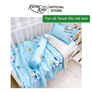 Combo chăn và gối 3 món vải Tencel 60s mát mịn  cho bé dùng mùa hè