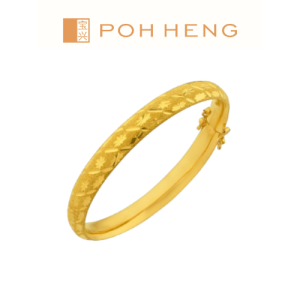 Poh Heng Jewellery 24K Starstruck Bangle in Yellow Gold[Price By Weight]