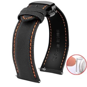 2026 20mm 21mm 22mm 23mm 24mm Nylon Leather Watchband For Tag Heuer Citizen no.5 WATCH Men Women Canvas Fabric Watch Strap