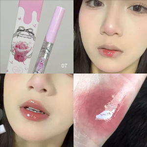 Dorisna Light Mirror Lip Glaze with Sponge Head Applicator Liquid Lipstick Cream Water Gloss Waterproof Long Lasting Lip Tint