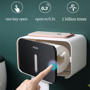 [SG Stock] ECOCO Waterproof Toilet Tissue Box Wall Mounted Paper Roll Holder Paper Dispenser for Hotel Home Bathroom Kitchen Toilet Paper Holder CNY Gift Present