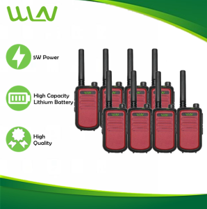 Wln KD-C10 5W UHF 400-470MHz 16 Channel Walkie Talkie Two Way Radio -SET OF 8
