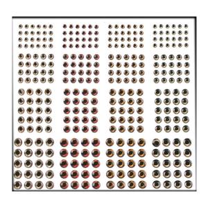 336pcs nhân tạo Mồi Câu Cá mắt cho anglers và người mới bắt đầu 4D Ống kính mắt cá thiết kế đầy màu sắc móc bay Bộ Mồi Câu Cá