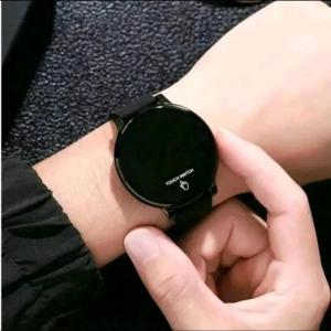 Jam Tangan LED Touch Watch Bulat Strap Rubber Model Elegan Dan Modern -  Watches Warna Perak