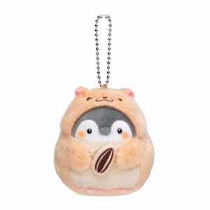 ANGCHI Cartoon Animal Hamster Key Chain Key Ring Ornament Penguin Plush Keychain Penguin Plush Doll Plush Dolls Stuffed Toys