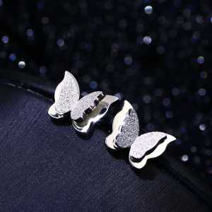Anting Titanium Wanita Dewasa Model Kupu Kupu / Anting Titanium Wanita Anti Karat Korean Style Terbaru 2022