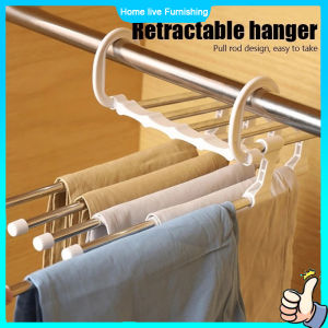 Multilayer Hanger Multifunctional Folding Storage For Pants Trousers Storage Rack Magic Clothes Rack Shelf Drying Rack Multi-Layer Household Storage