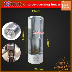haidianzi 17 19mmDiesel Fuel Injector Pipe Hexagonal Opening Removal Sleeve Oxygen Sensor Wrench Pipe Sleeve Workshop Equipment Hand Tools