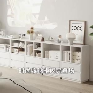 AUREO Shelf Storage Rack Modern Minimalist Living Room Storage Cabinet Display Storage Cabinet Floor-Standing Bookcase
