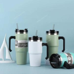 20oz/30oz Stainless Steel Thermos Mug With Straw Car Insulated Cup Tumbler for Outdoor Sports Keeps Cold and Heat Thermal Mug2026