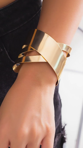 Fashionable Hip Hop Bangles Irregular Wide Cuff Geometric Bracelets Metal Texture Perfect for Parties and Daily Wear