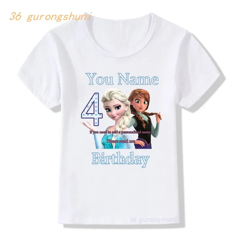 Anna Elsa Princess Frozen T Shirt For Girls Clothes 4 5 6 7 8 9