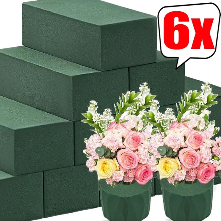 Dizoey 6/1Pcs Square Floral Foam Blocks Artificial Dry Wet Flower Mud ...